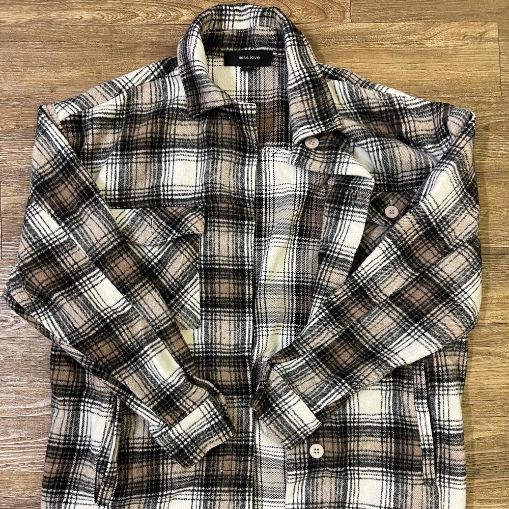 Plaid Oversized Shacket (Flannel)